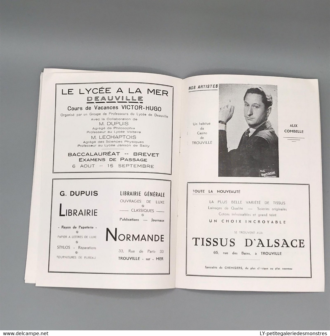 #VP94 - CASINO de Trouville - Programme de 1951- Mozart de Sacha GUITRY - Comédie en 3 actes