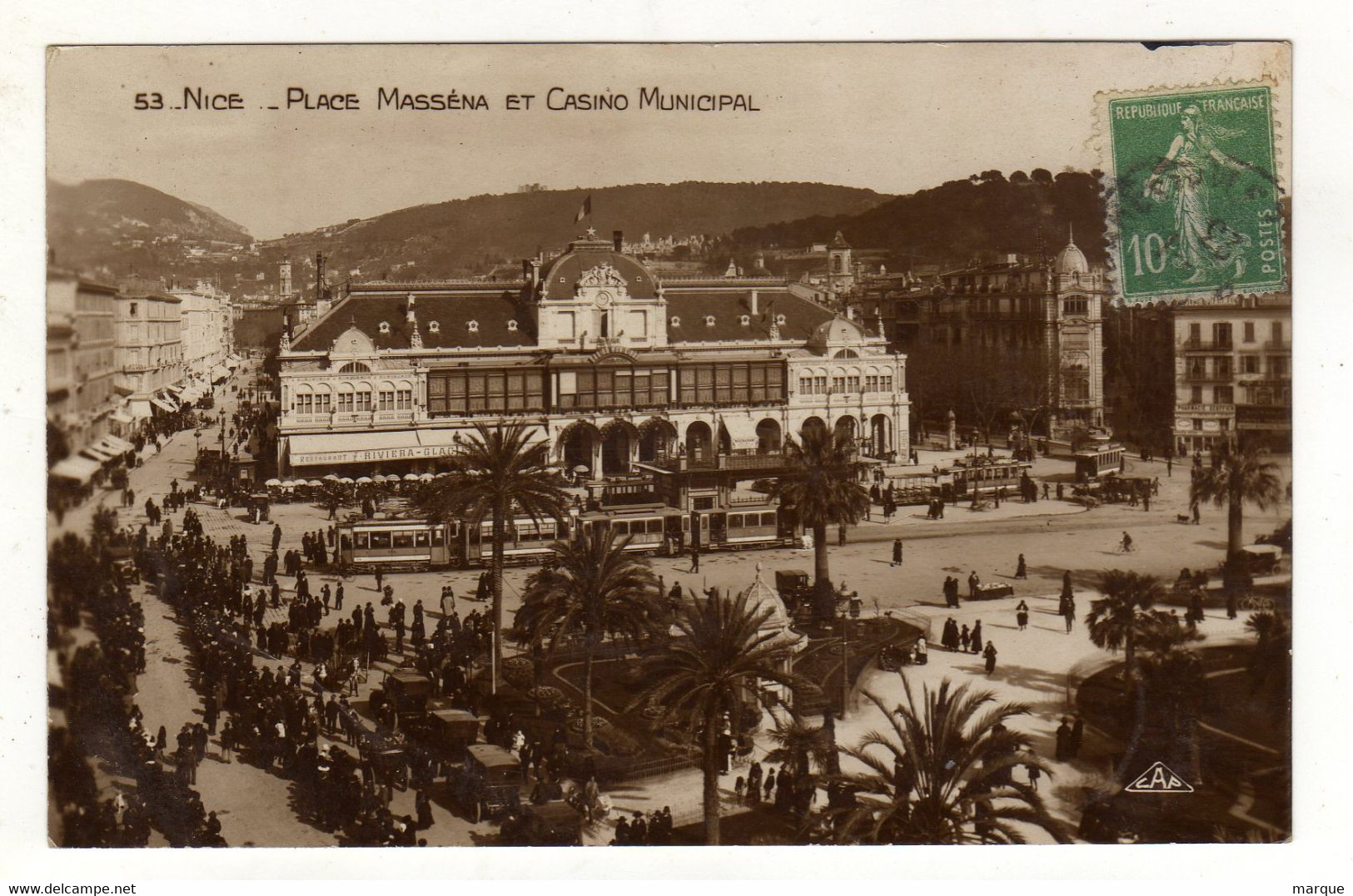 Cpa N° 53 NICE Place Masséna Et Casino Municipal - Monuments, édifices