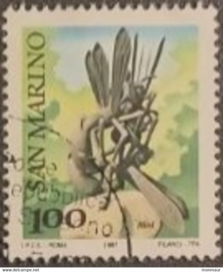 SAN MARINO 1987 SCULTURE ESPOSTE LIRE 100 - Gebruikt