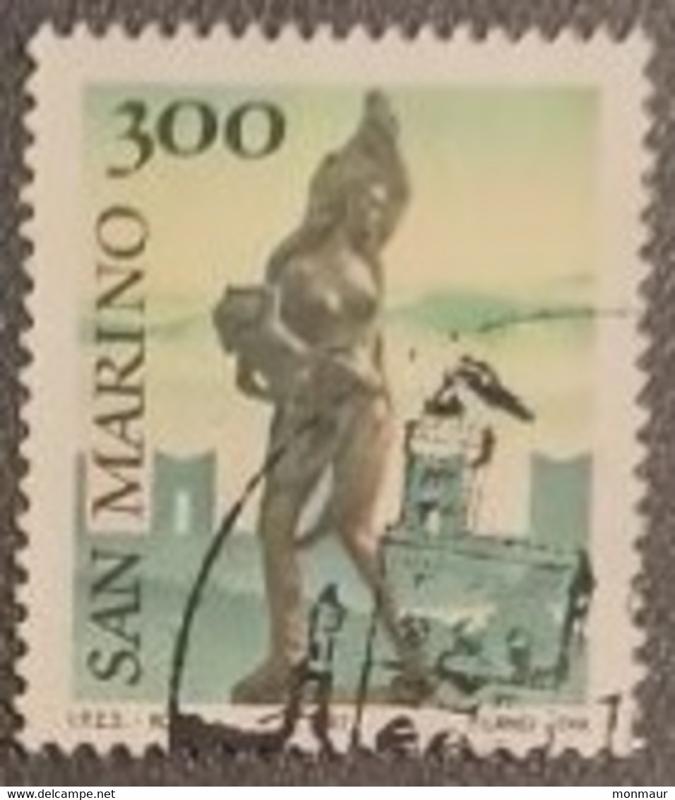 SAN MARINO 1987 SCULTURE ESPOSTE LIRE 300 - Gebruikt