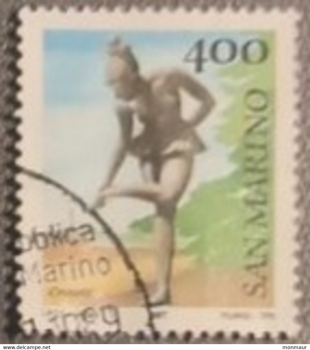 SAN MARINO 1987 SCULTURE ESPOSTE LIRE 400 - Oblitérés