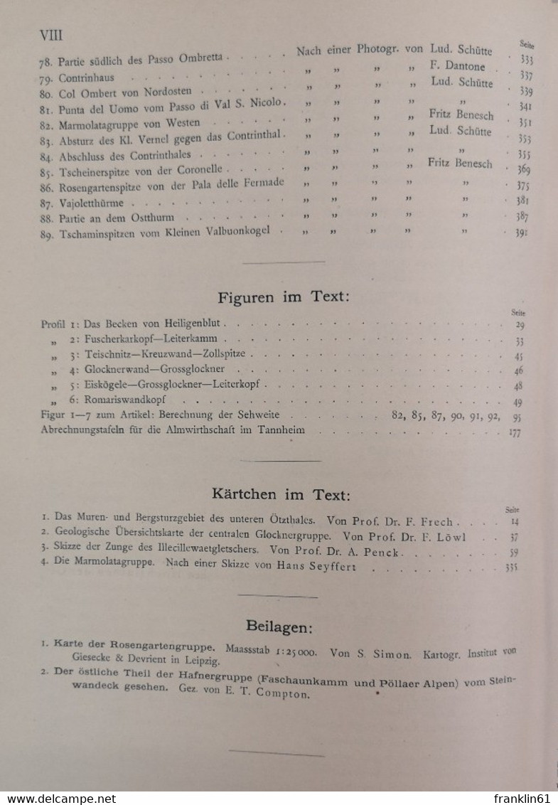 Zeitschrift des deutschen und österreichischen Alpenvereins. Jahrgang 1898. Band XXIX.