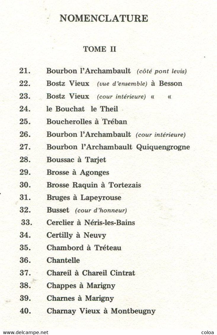 Gravures Germaine Latallerie-Beurier Châteaux Et Gentilhommières En Bourbonnais, Tome II - Bourbonnais