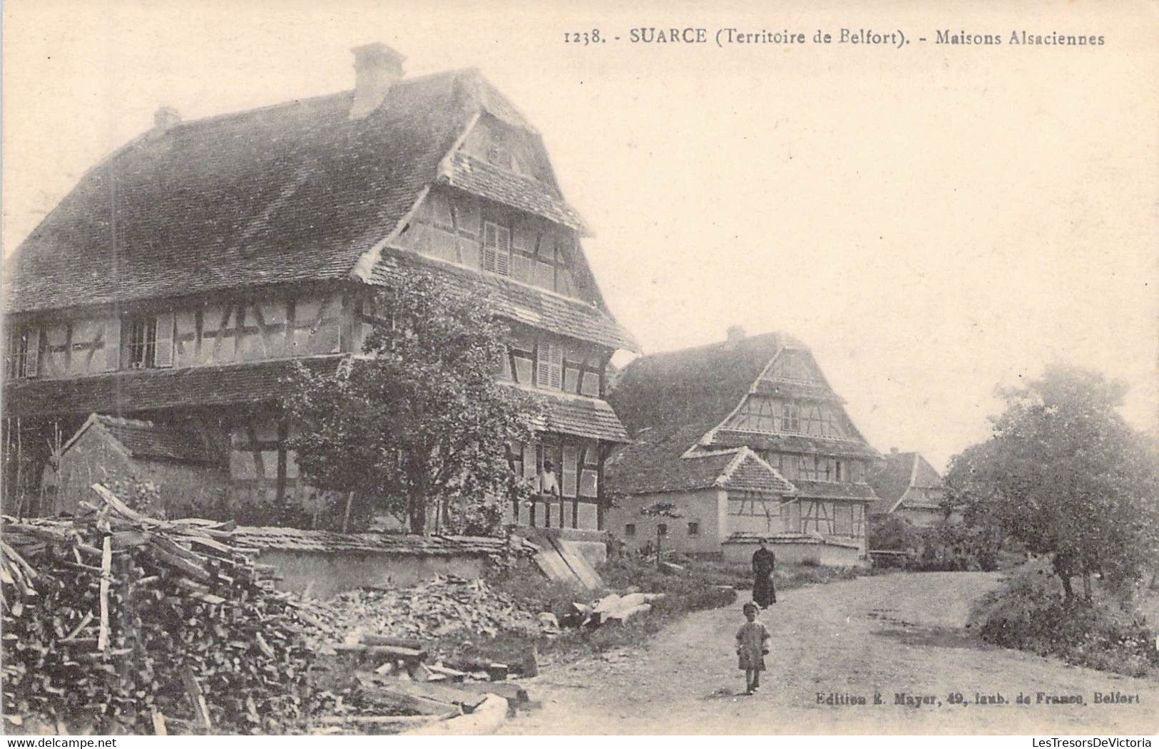 FRANCE - 90 - SUARCE - Maison Alsacienne - Enfant - Carte Postale Ancienne - Otros & Sin Clasificación