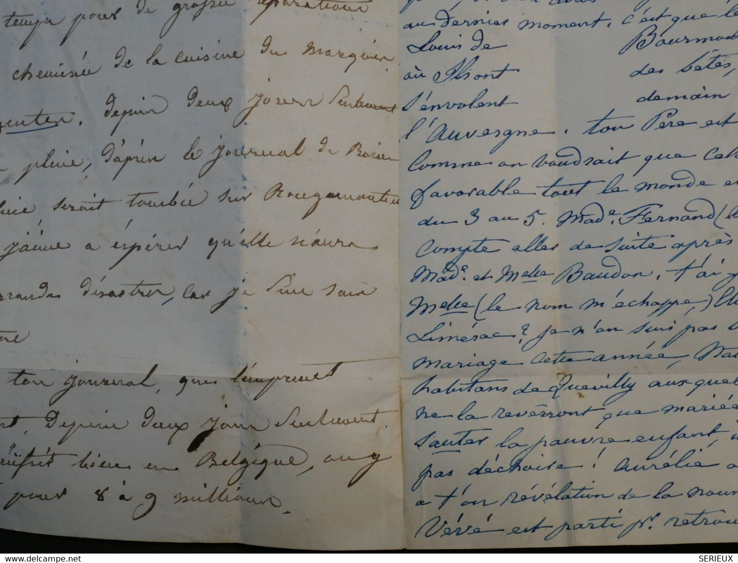 AN18 FRANCE  BELLE LETTRE ARCH. COMTE DE BRISSAC 1857 PARIS A  PONTALECQ  + TEXTE+N°14+A. PLAISANT++ - 1853-1860 Napoléon III.