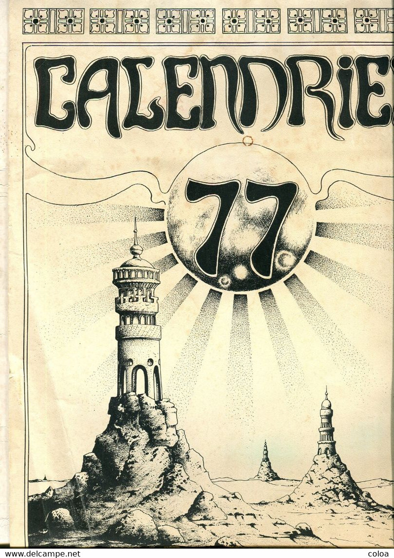 Calendrier Fanzine A COMME Hors-série 1977 - Formato Grande : 1971-80
