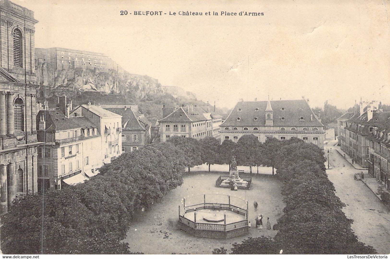 FRANCE - 90 - BELFORT - Le Château Et La Place D'Armes - Carte Postale Ancienne - Belfort - Stadt