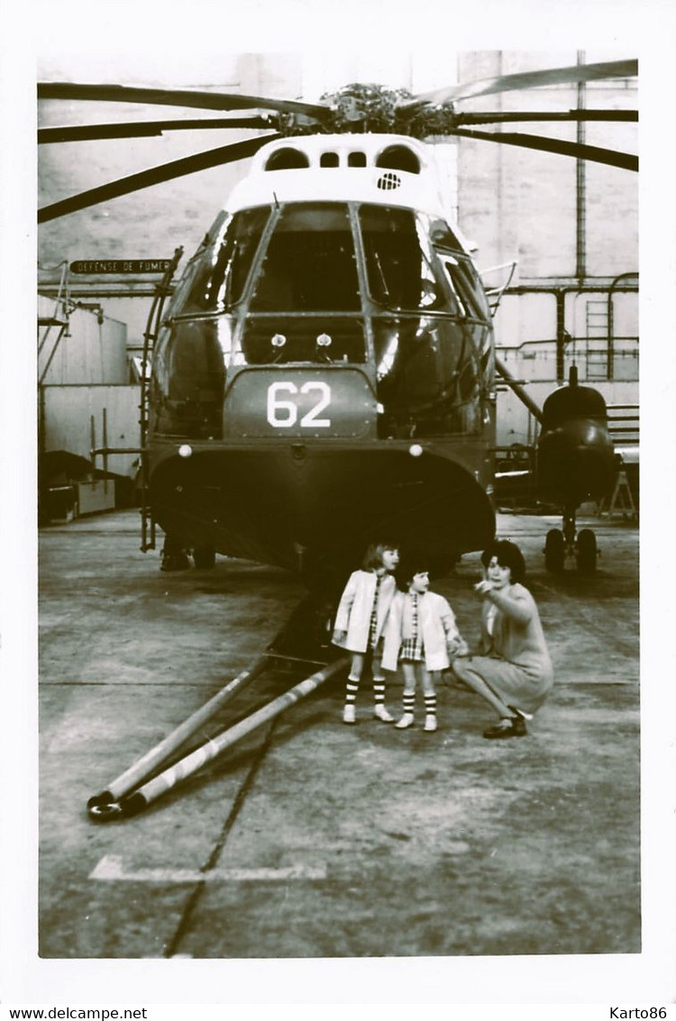 Hélicoptères Aviation * 4 Photos Anciennes 13x9cm * Hélicoptère Type Modèle Marque ? - Helicopters