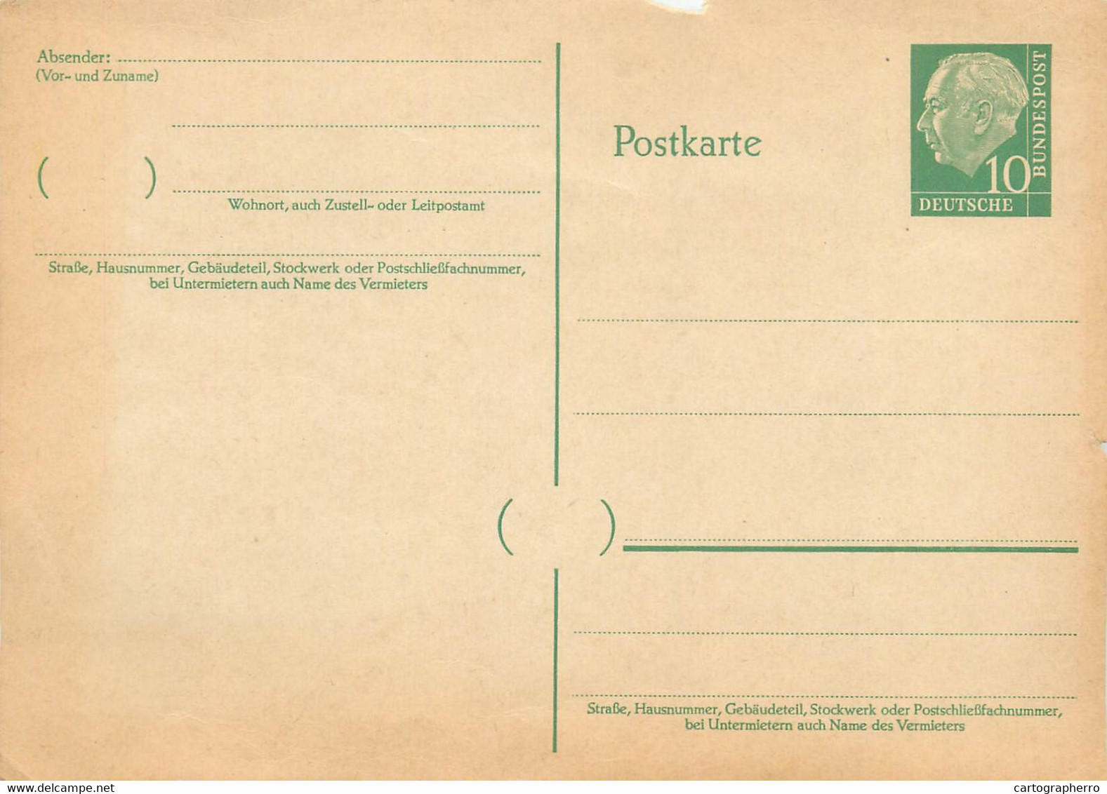 Postkarte Deutsche Bundespost Stationery Postal 10 X 15 Cm - Postkarten - Ungebraucht