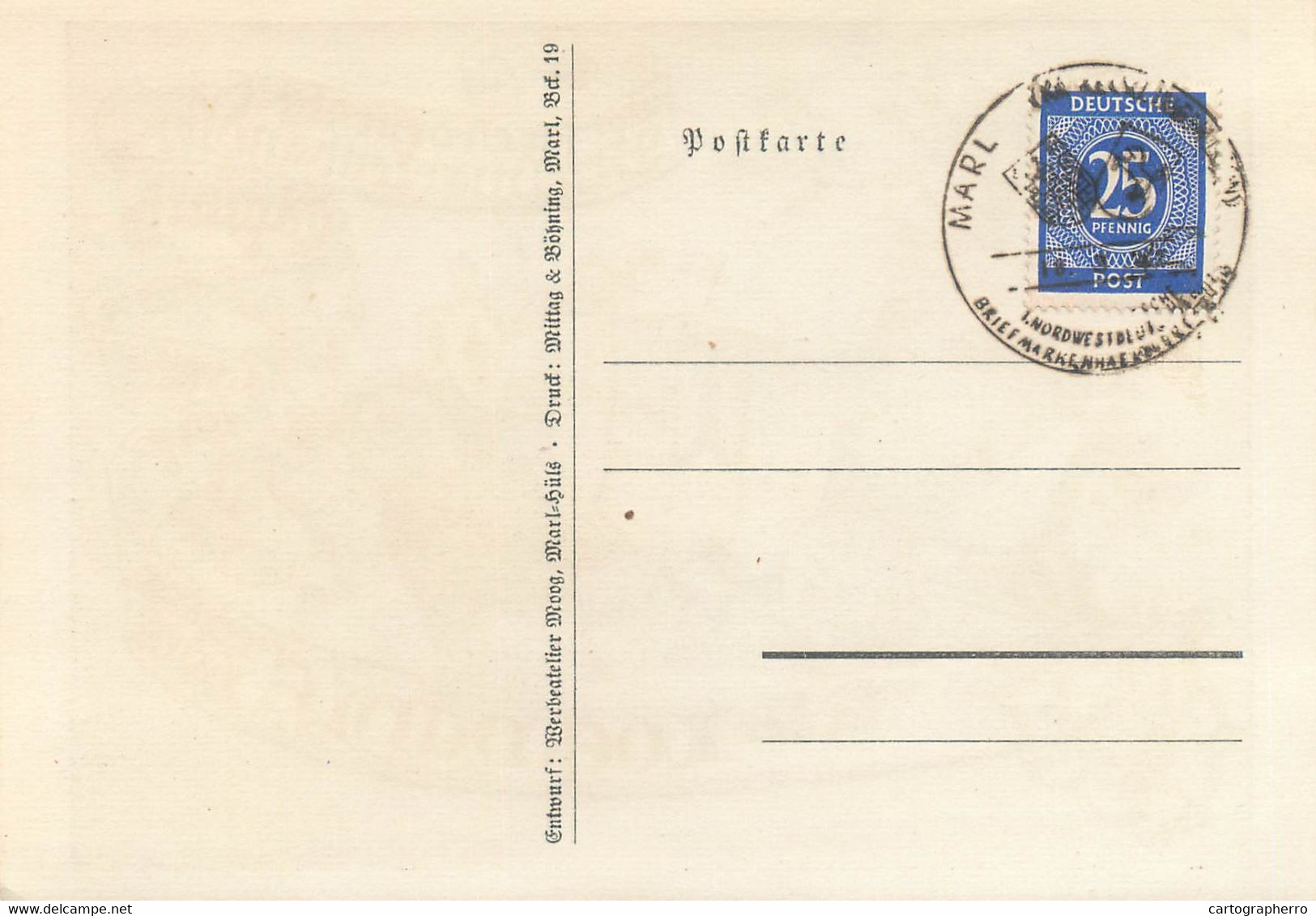 Postal Services Postal Coach 1947 Loemuhle Postkarte 10 X 15 Cm - Poste & Facteurs