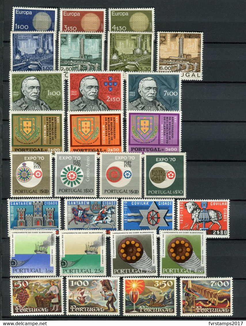 Portugal - 1970 - MNH ** - Complete Year Set - Mi1092/1120 - Cv € 70,30 - Ganze Jahrgänge