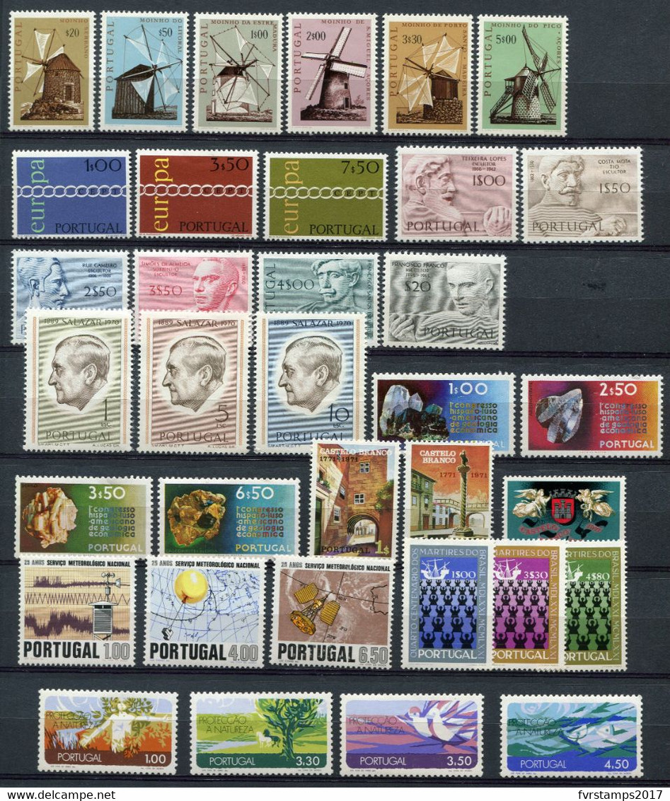 Portugal - 1971 - MNH ** - Complete Year Set - Mi1121/1155 - Cv € 75,30 - Full Years