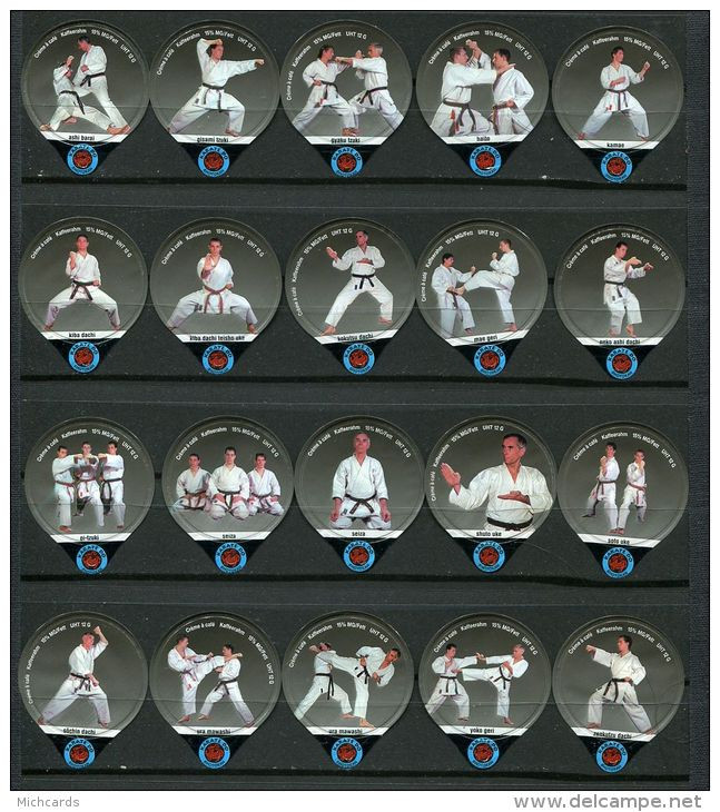 362 - Karate (Les Gestes) Serie Complete De 20 Opercules Suisse - Opercules De Lait