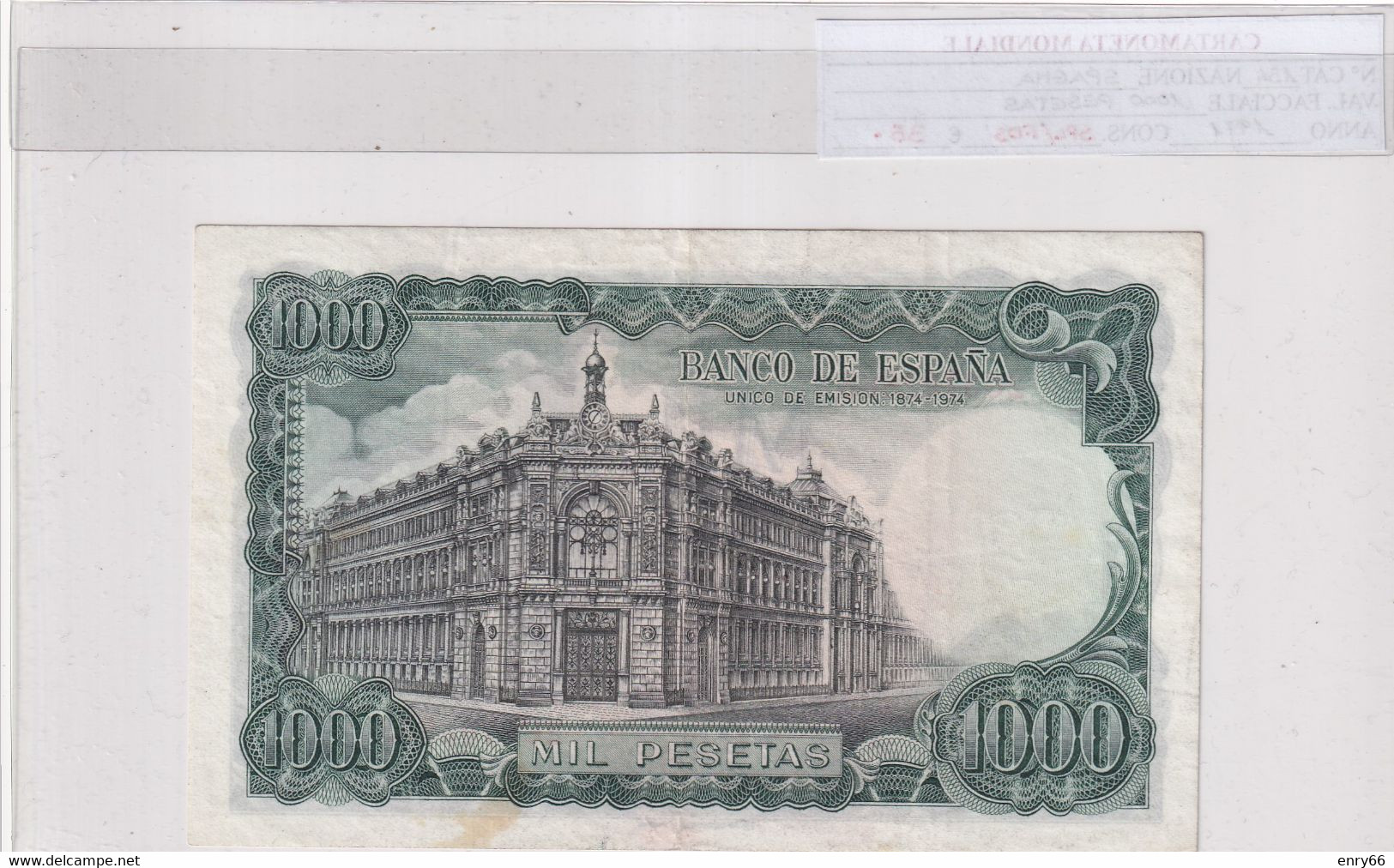 SPAGNA 1000  PESETAS 1971 P 154 - 1000 Pesetas