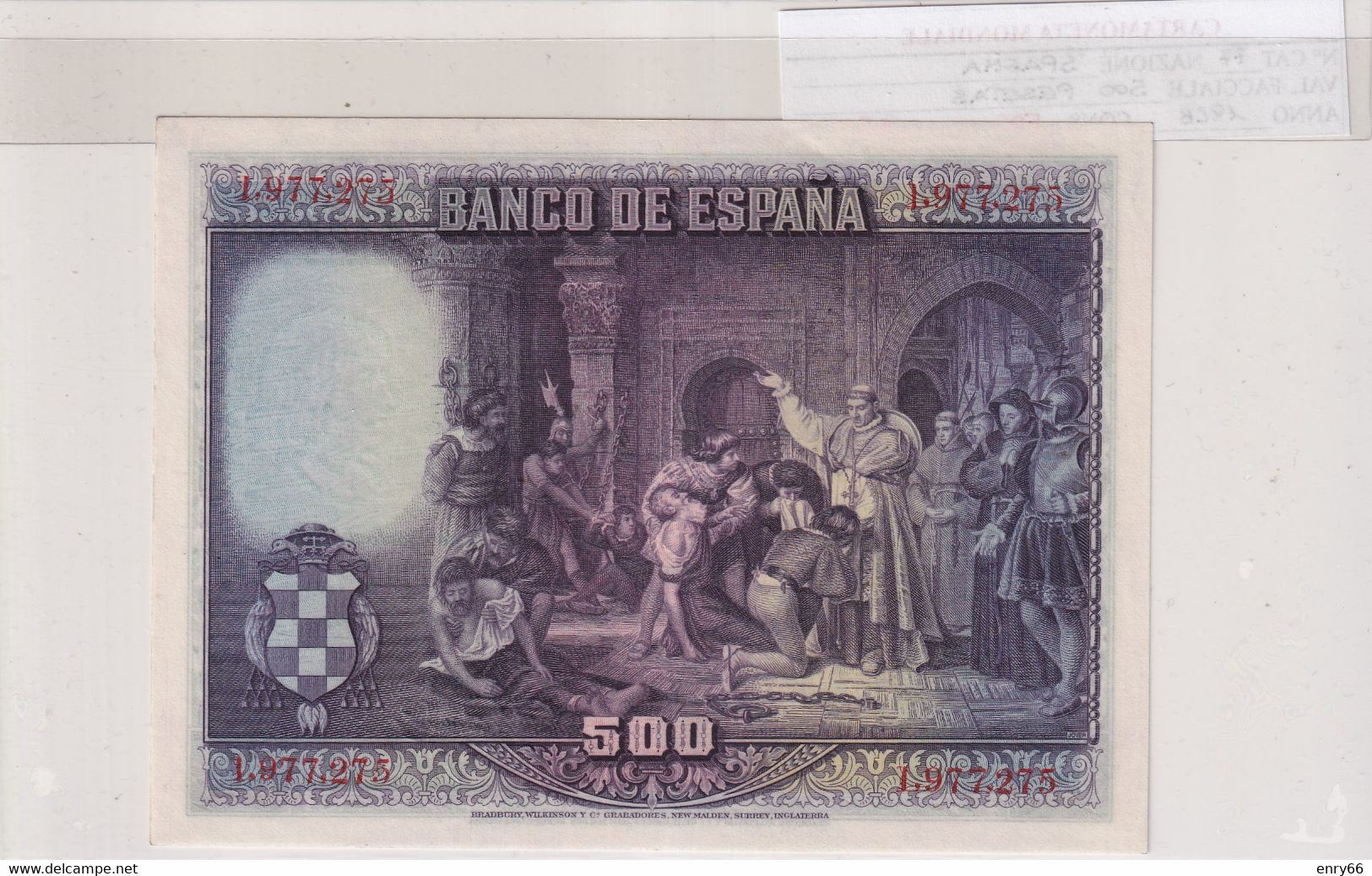 SPAGNA 500  PESETAS 1928 P 77 - 500 Pesetas