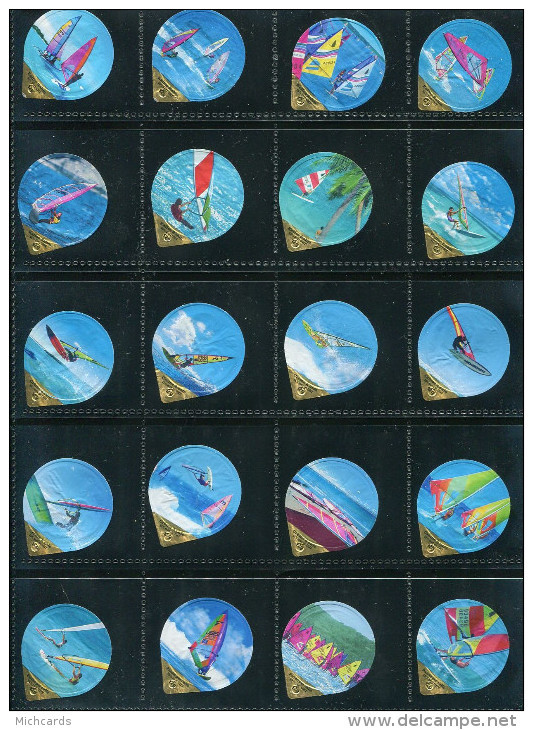 688 A - Windsurfer - Serie Complete De 20 Opercules Suisse - Milk Tops (Milk Lids)