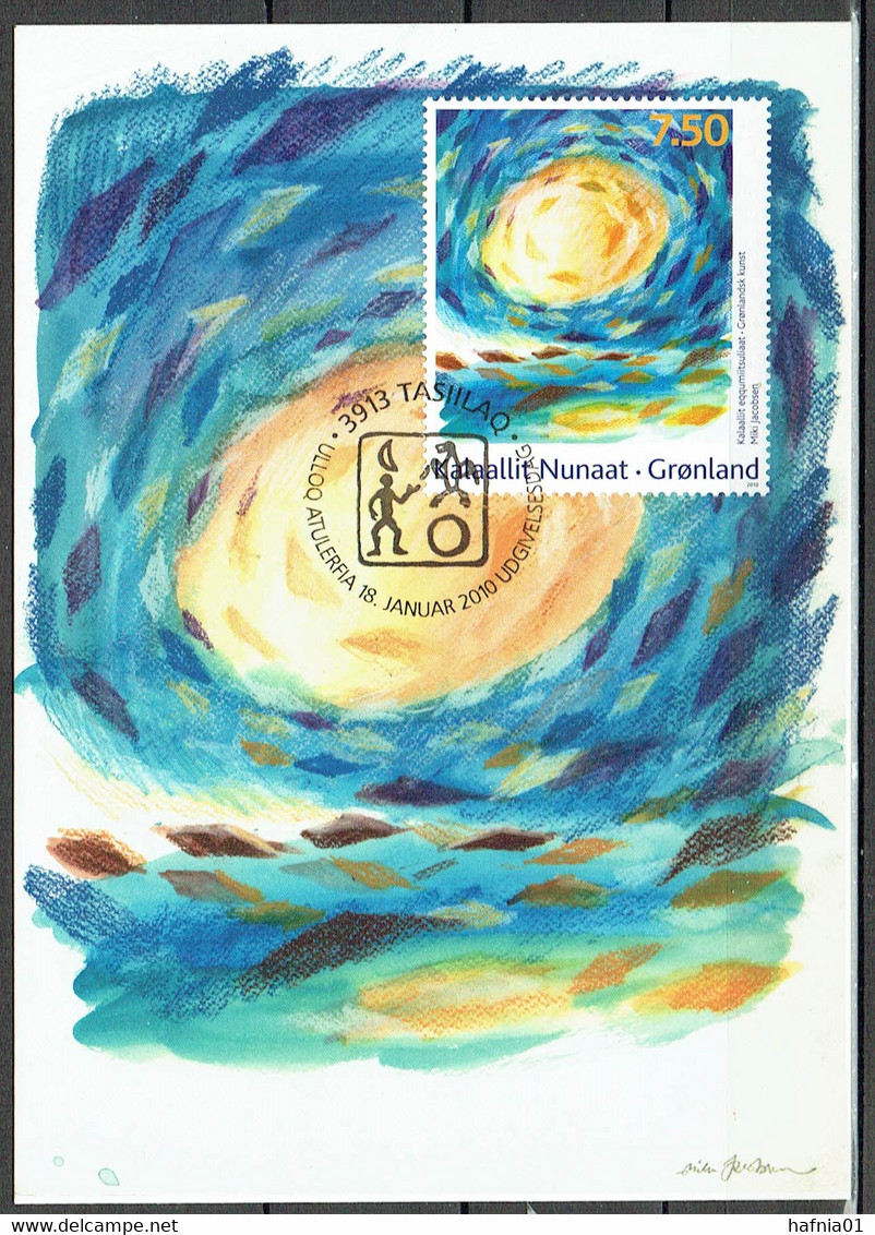 Greenland 2010.  Painting.  Michel 552 Maxi Card. - Cartes-Maximum (CM)