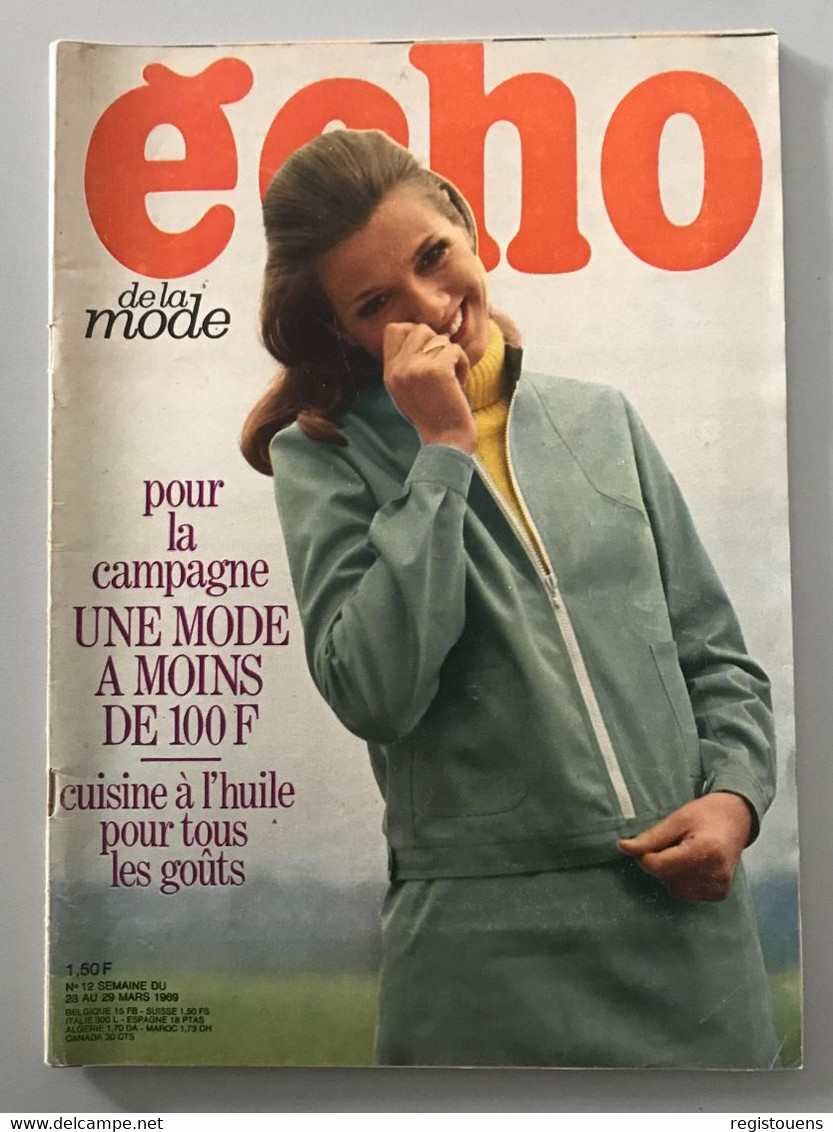 Écho De La Mode N°12 - Mars 1969 - Moda