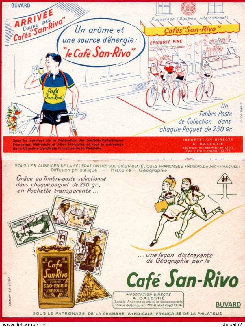 4 Buvards Café San-Rivo. - Café & Thé