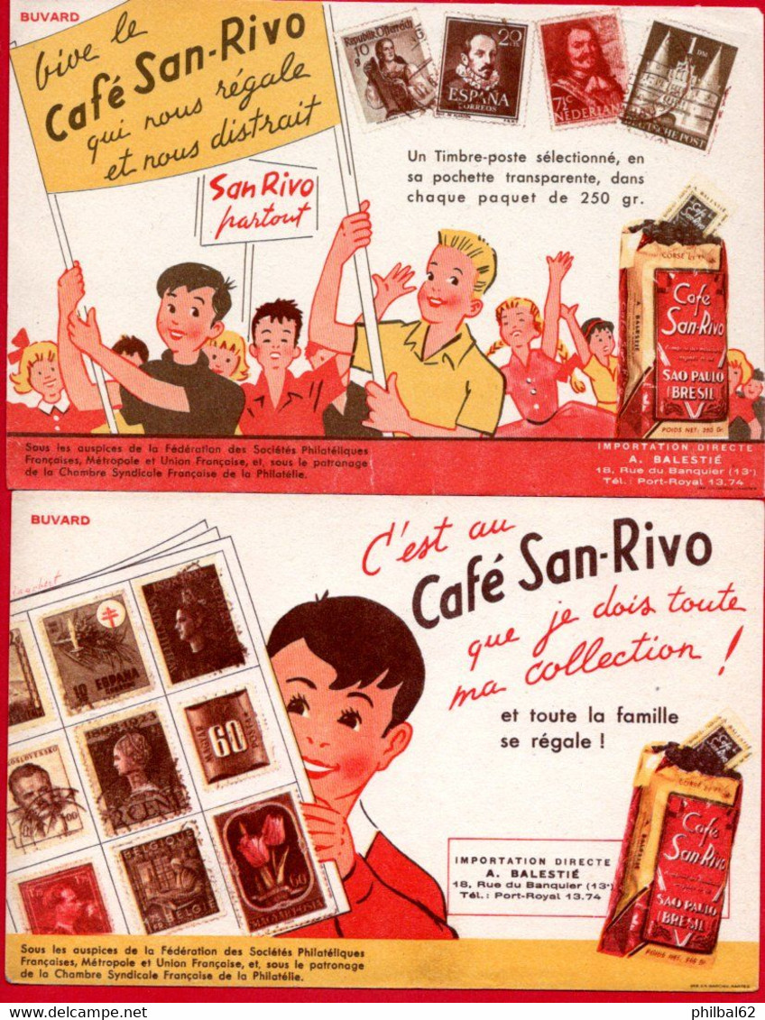 4 Buvards Café San-Rivo. - Koffie En Thee