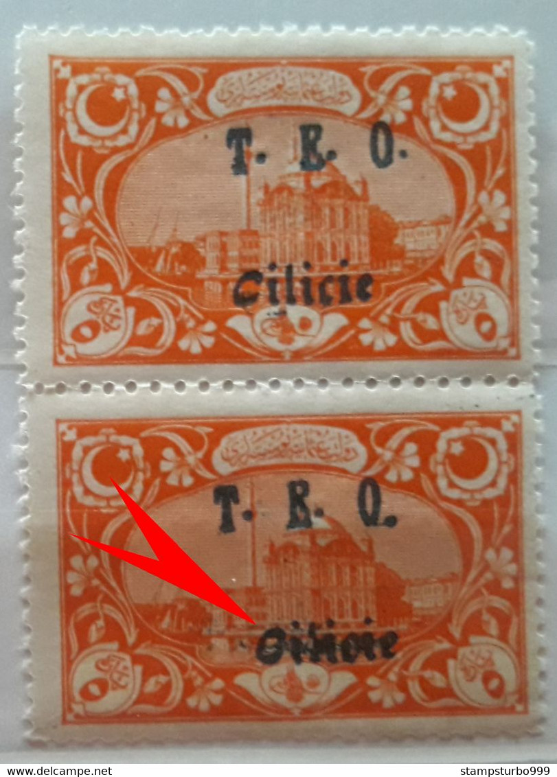 Cilicie, France Colonies,Turkey, Turkeiy 1918, Surch. 5 Pa.Error Surch.  Used 2 Stamps - Gebraucht