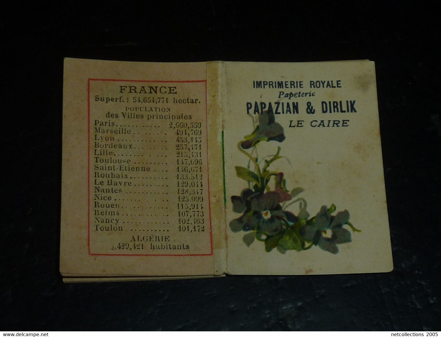 ENSEMBLE DE 3 PETITS FORMAT 1 CALENDRIER 1924 + 2 ALMANACH 1906 imprimerie du royale & 1908 autres (fév/23)