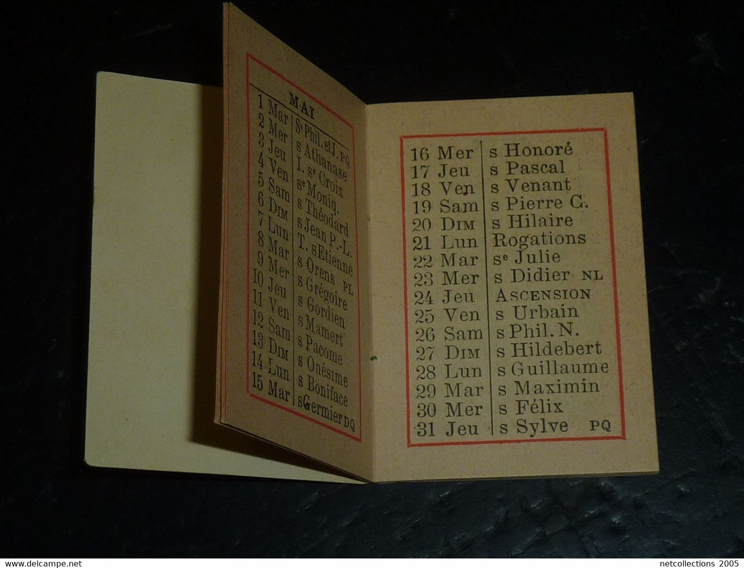 ENSEMBLE DE 3 PETITS FORMAT 1 CALENDRIER 1924 + 2 ALMANACH 1906 imprimerie du royale & 1908 autres (fév/23)