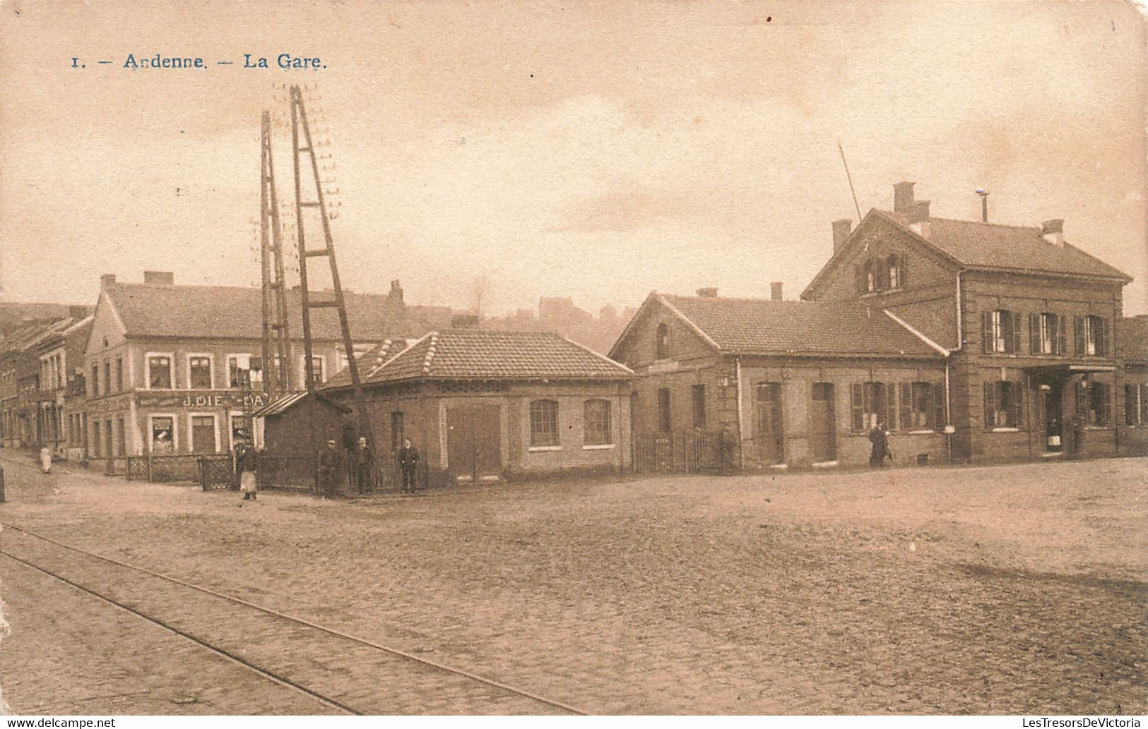 Belgique - Andenne - La Gare - Phot. H. Bertels - Animé - Carte Postale Ancienne - Namur