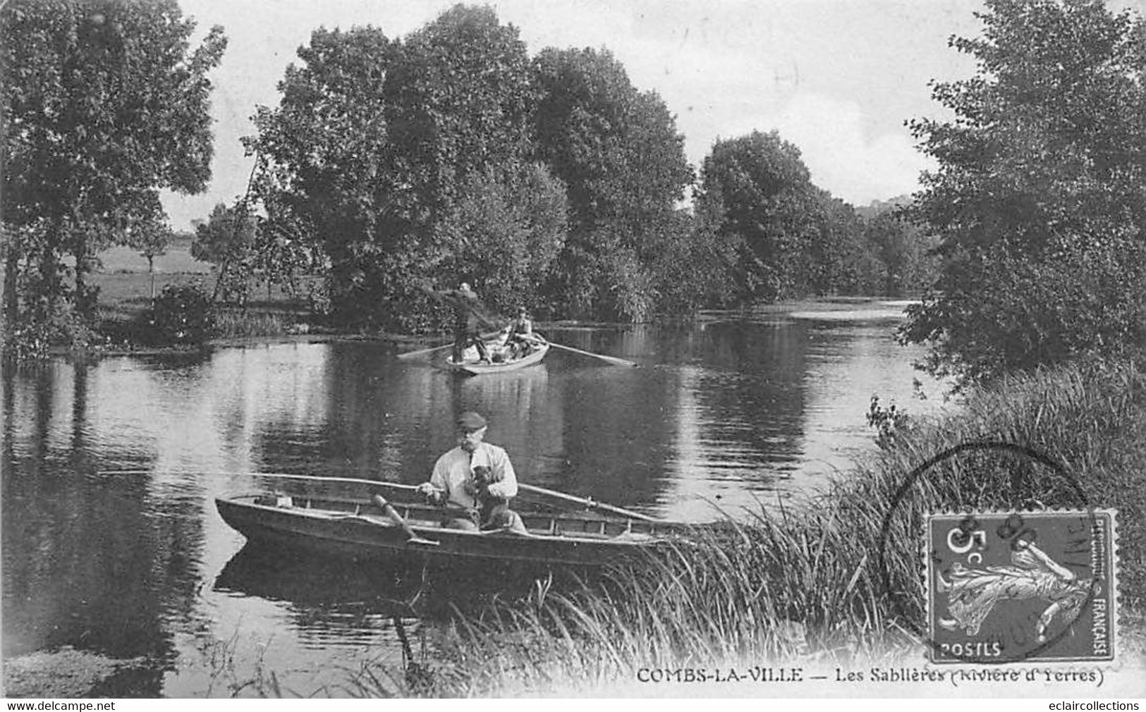 Combs La Ville             77         Les Sablières   ( Rivière D'Yerres)   Pêcheurs A La Ligne       (voir Scan) - Combs La Ville