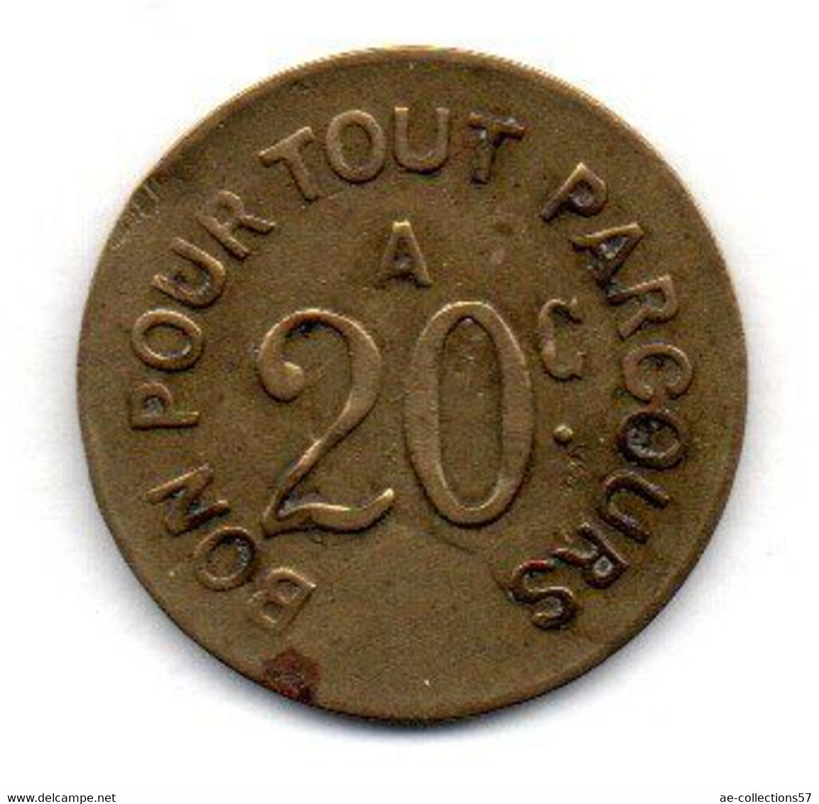 MA 21818 //  St Etienne 20 Centimes Bon Pour Un Parcours TB+ - Monetary / Of Necessity