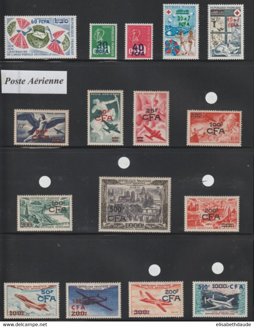 1949/1975 - COLLECTION COMPLETE AVEC POSTE AERIENNE ET TAXE ! **MNH LUXE ! 9 PAGES ! - COTE YVERT PRESQUE 2000 EUR.