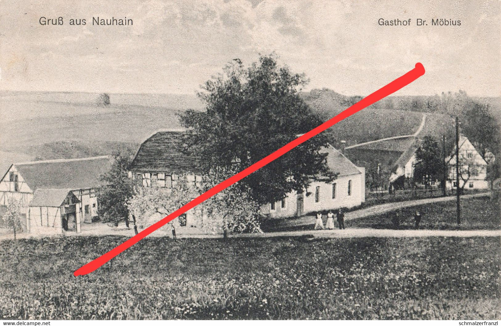 AK Nauhain Gasthof Möbius A Hartha Wendishain Westewitz Wallbach Minkwitz Steina Töpeln Leisnig Waldheim Döbeln Feldpost - Hartha