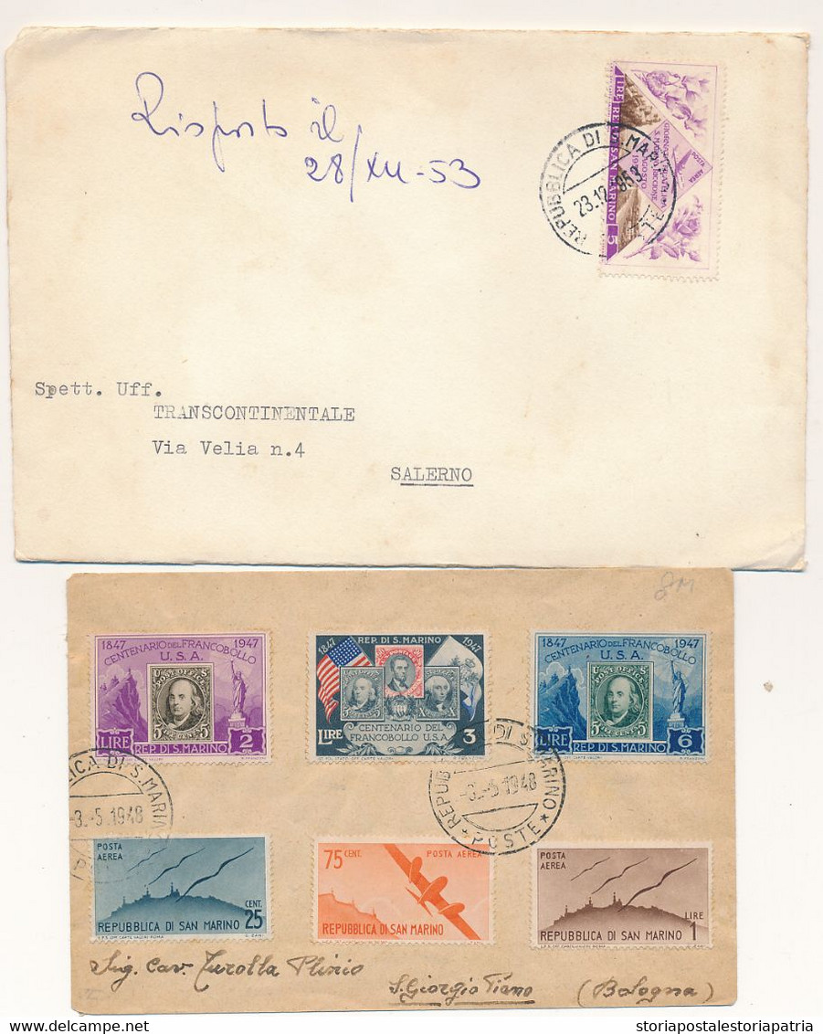 SAN MARINO 4 LETTERE - Storia Postale