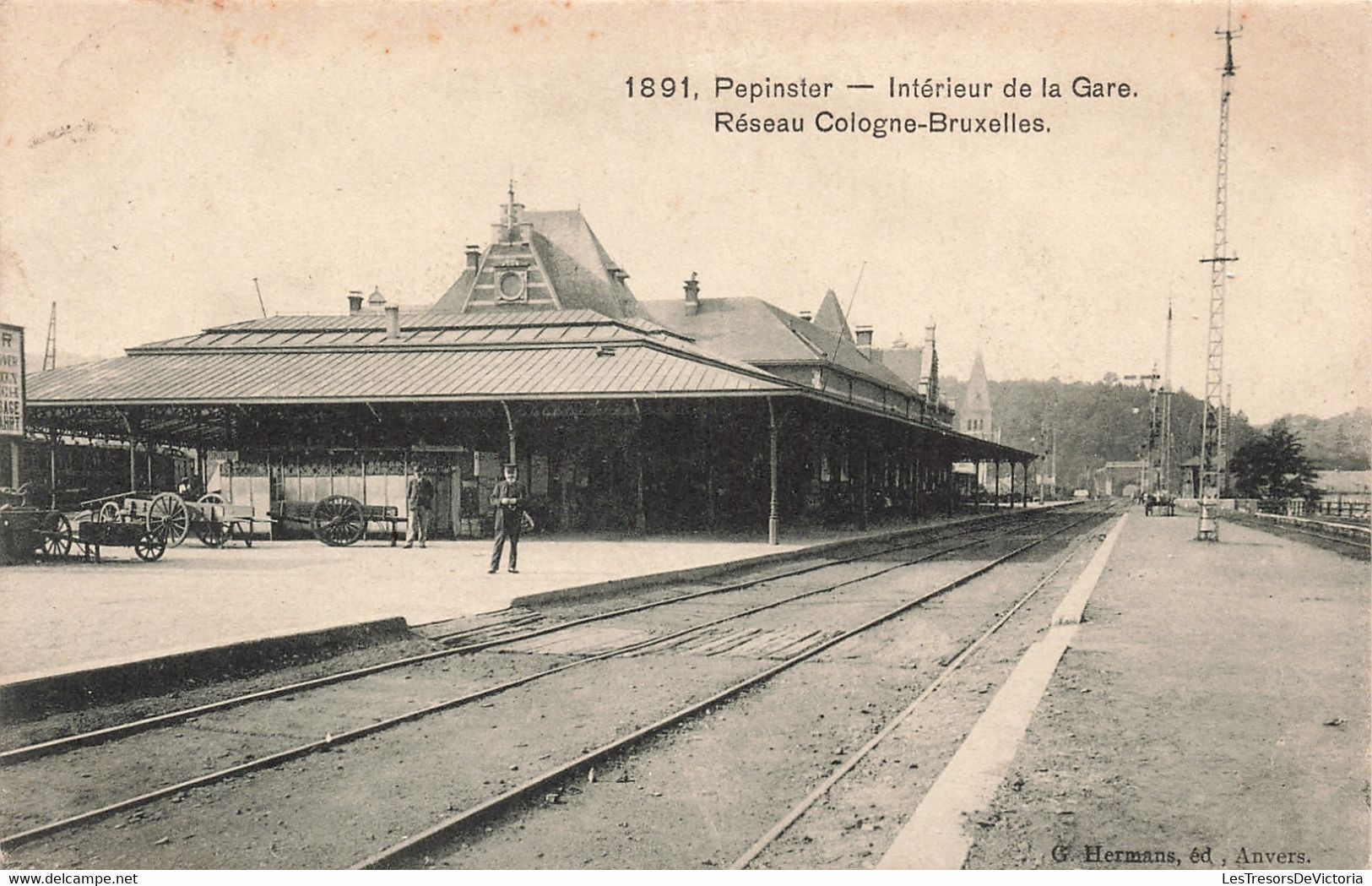 Belgique - Pepinster - Intérieur De La Gare - Réseau Cologne Bruxelles - Edit. G. Hermans - Carte Postale Ancienne - Verviers