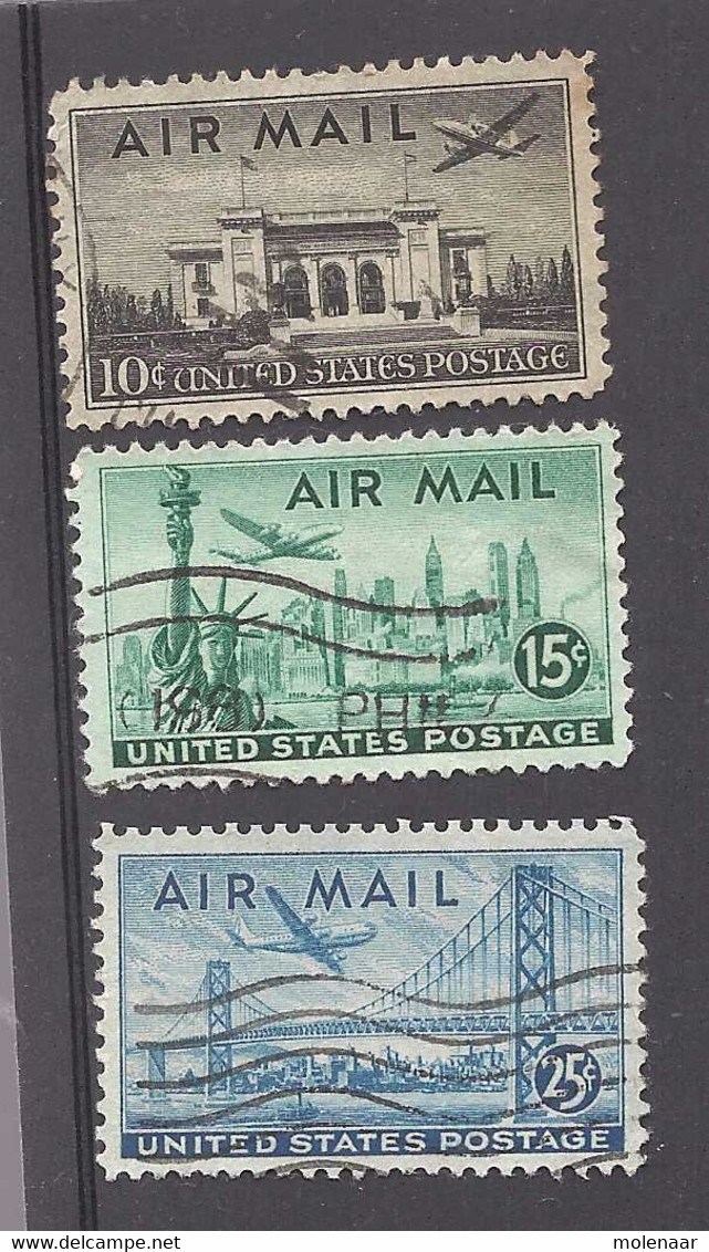 Verenigde Staten  Luchtpost Stampworld No. 35-37  Gebruikt (9862) - 2a. 1941-1960 Used