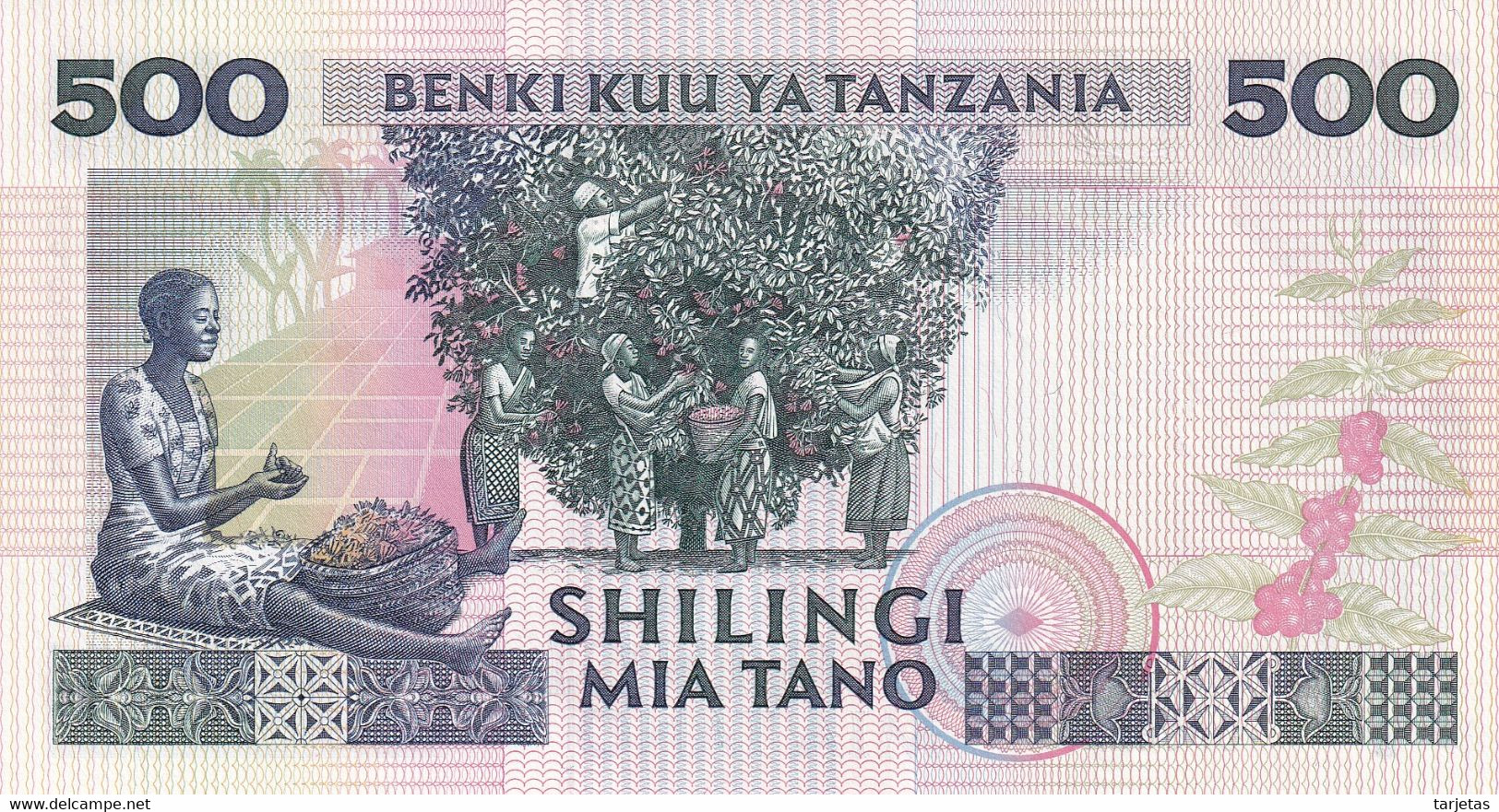 BILLETE DE TANZANIA DE 500 SHILINGI DEL AÑO 1989 SIN CIRCULAR (UNC) (BANKNOTE) CEBRA-ZEBRA - Tanzanie