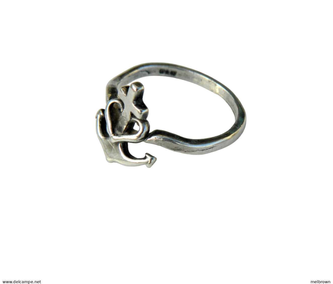 Faith Hope And Charity Silver Ring - Size P - Ring