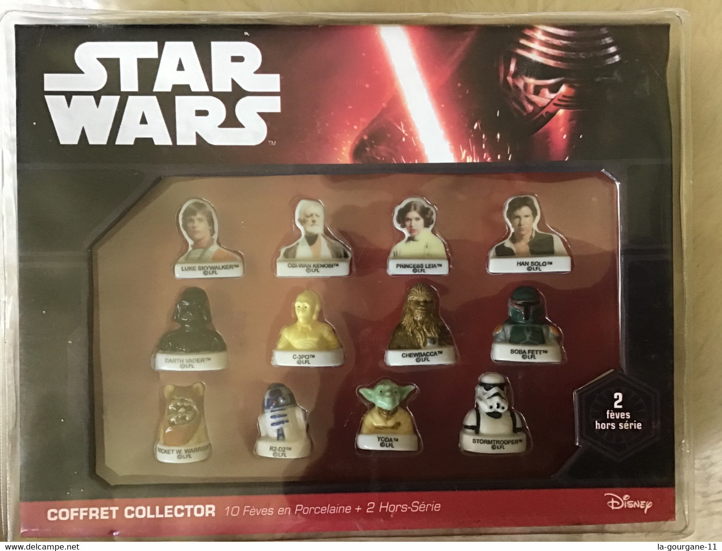 Rare Coffret Collector STAR WARS 2016  10 Fèves Brillantes + 2 Fèves Hors-Série - Disney