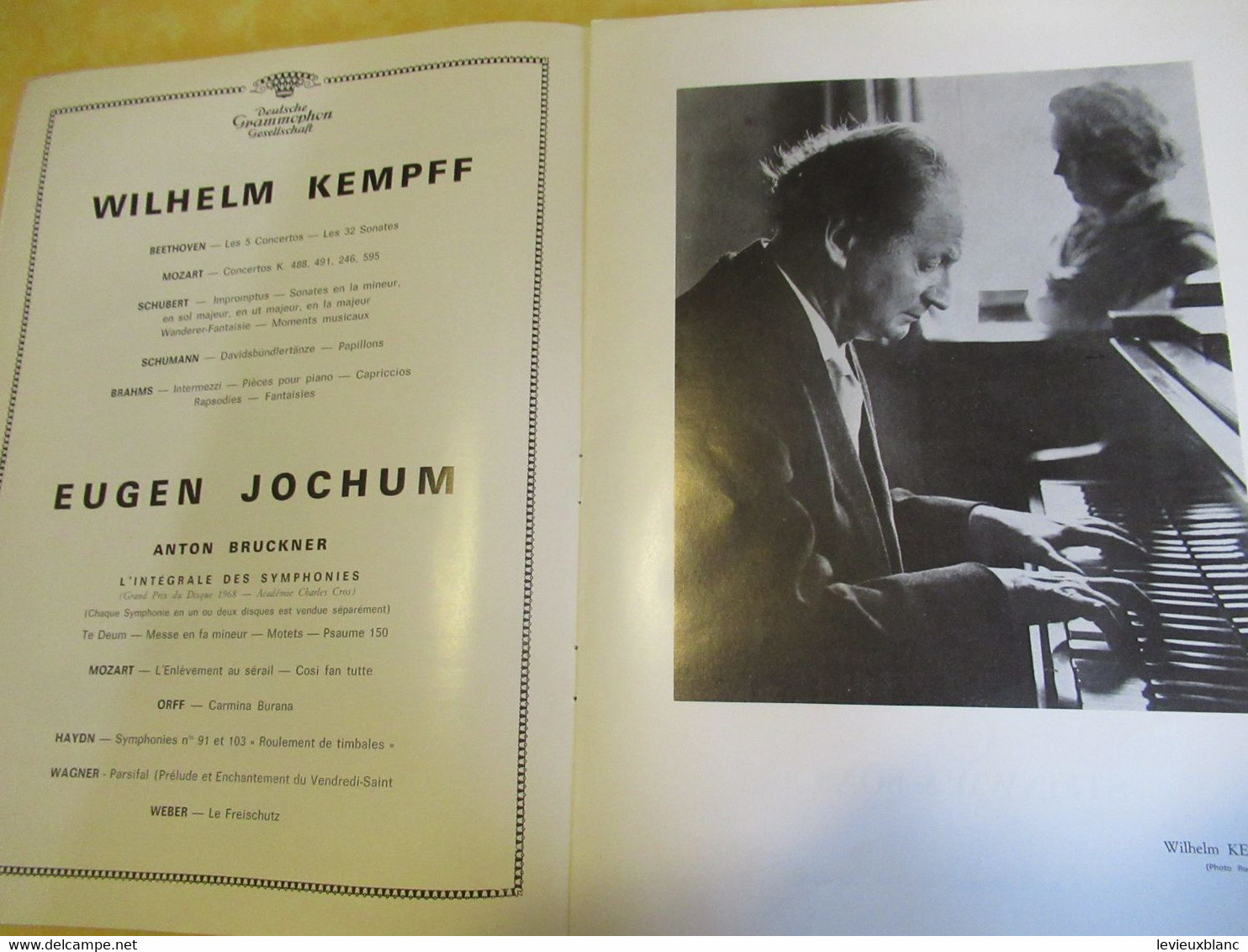 Programme Ancien/Musique/Festival Symphonique De Paris/Orchestre National/O.R.T.F./Kempff/Jochum/1969 PROG354 - Programma's