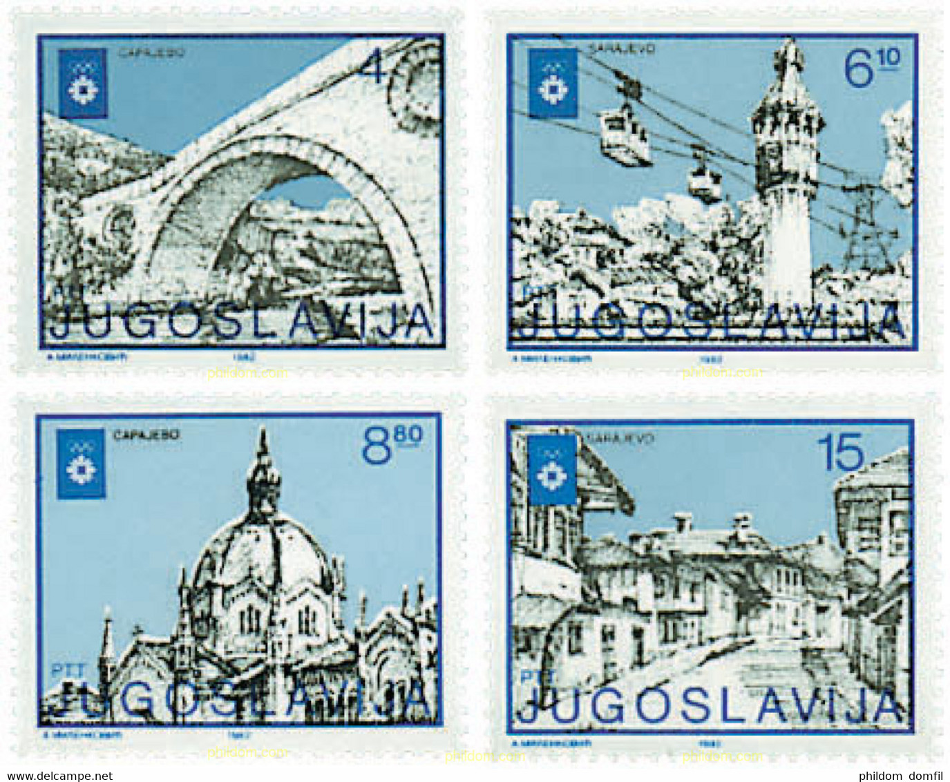 71157 MNH YUGOSLAVIA 1982 14 JUEGOS OLIMPICOS INVIERNO SARAJEVO 1984 - Collections, Lots & Series