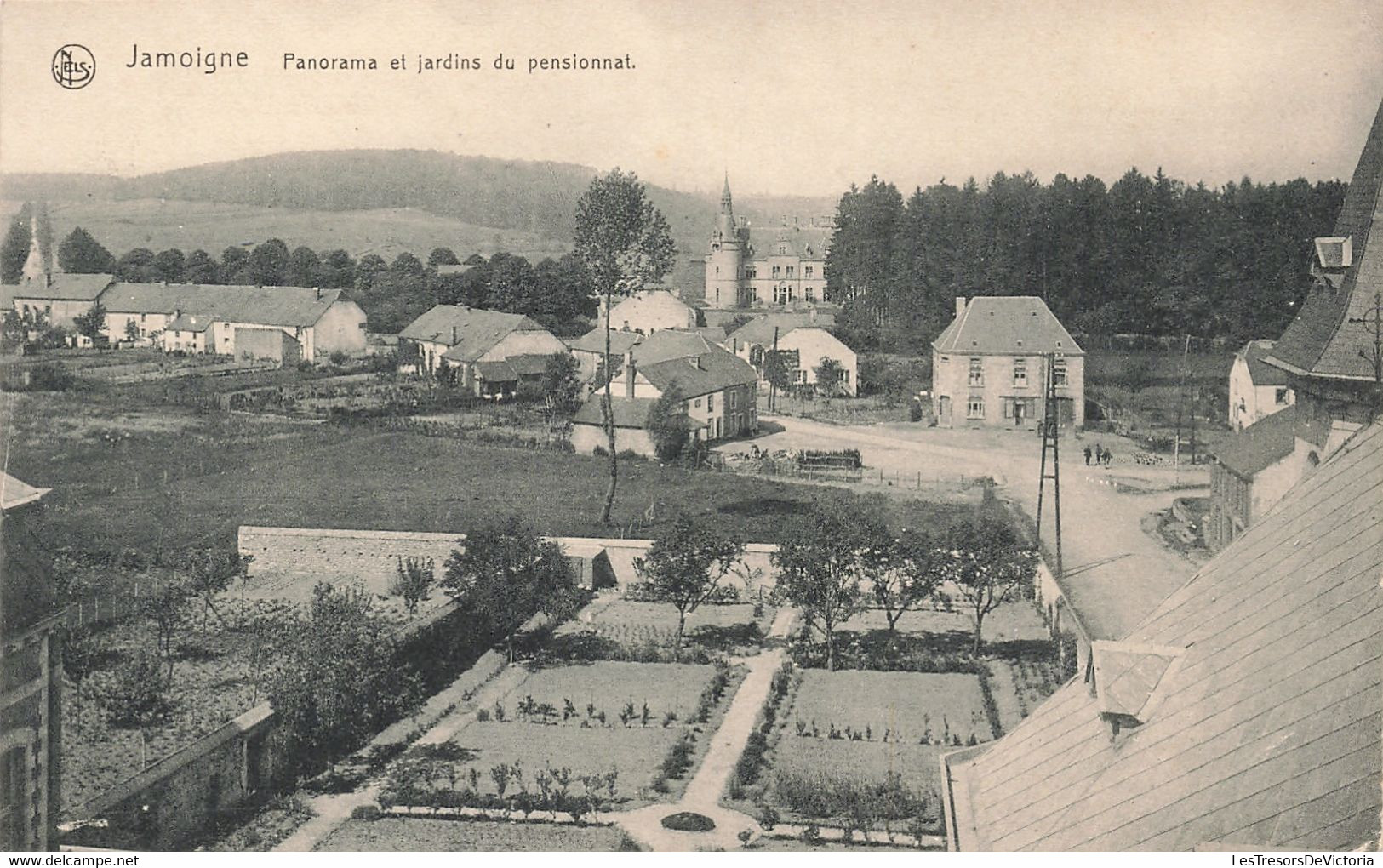 Belgique - Jamoigne - Panorama Et Jardins Du Pensionnat - Edit. Nels - Clocher - Carte Postale Ancienne - Virton