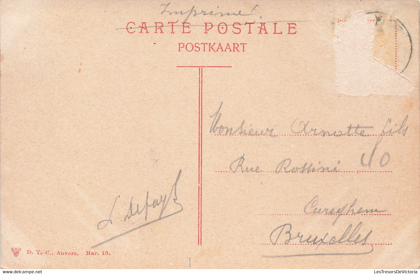 Belgique - Marche - La Gare - Colorisé - Edit. D.T.C. - Carte Postale Ancienne - Marche-en-Famenne
