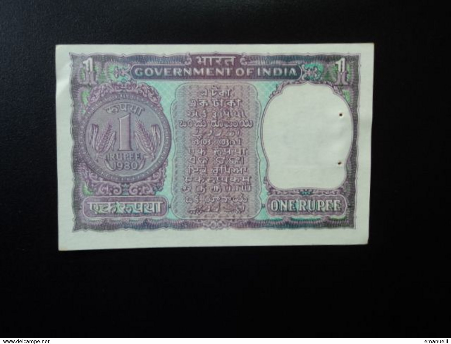 INDE : 1 RUPEE  1980   P 77x      SUP (+) * - Inde