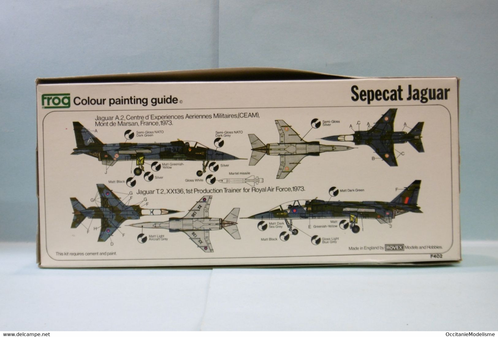 Frog - SEPECAT JAGUAR A.2 / T.2 Tactical Support Trainer Maquette Avion Kit Plastique Réf. F402 BO 1/72 - Vliegtuigen