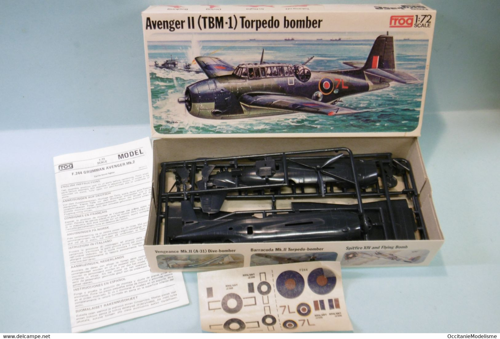 Frog - AVENGER II TBM-1 Torpedo Bomber Maquette Avion Kit Plastique Réf. F244 BO 1/72 - Avions