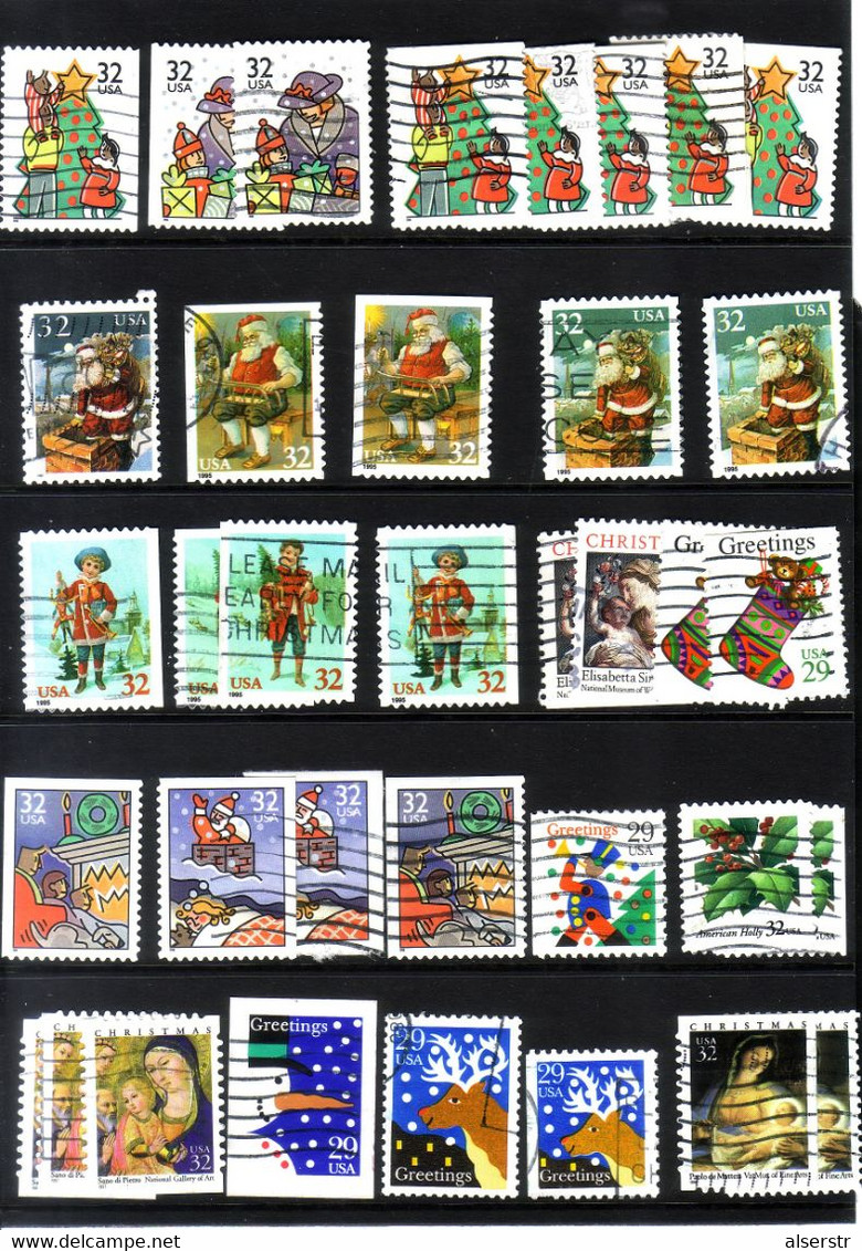 US Christmas Stamps Lot - Vrac (max 999 Timbres)