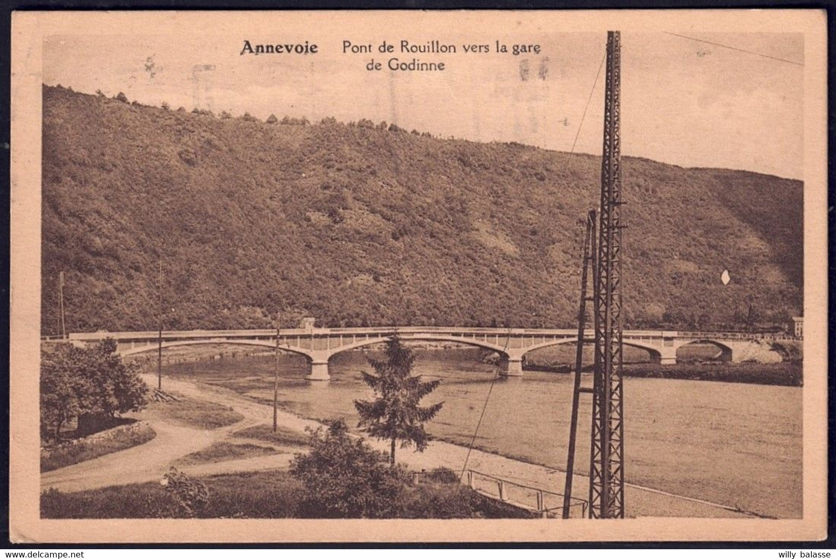 +++ CPA - ANNEVOIE - Pont De Rouillon Vers La Gare De Godinne  // - Anhée