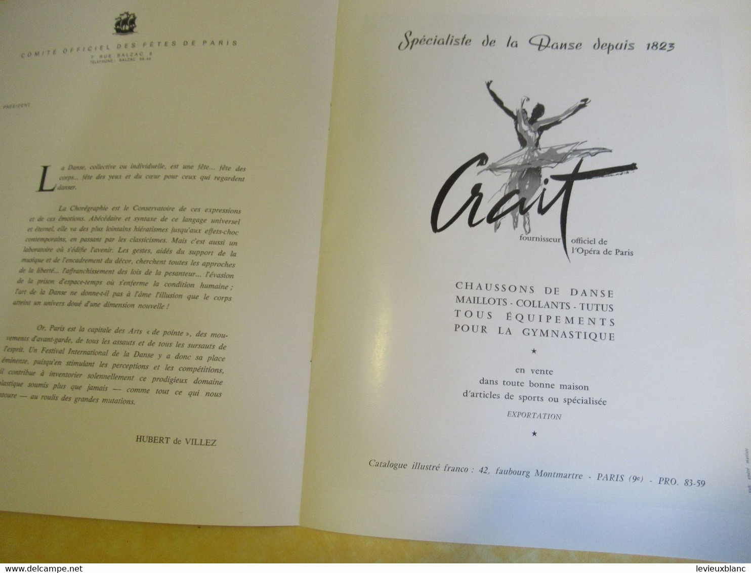 Programme Ancien/Danse/ 6éme Festival International De Danse De Paris/Théâtre Des Champs Elysées/VIENNE/1968     PROG355 - Programma's