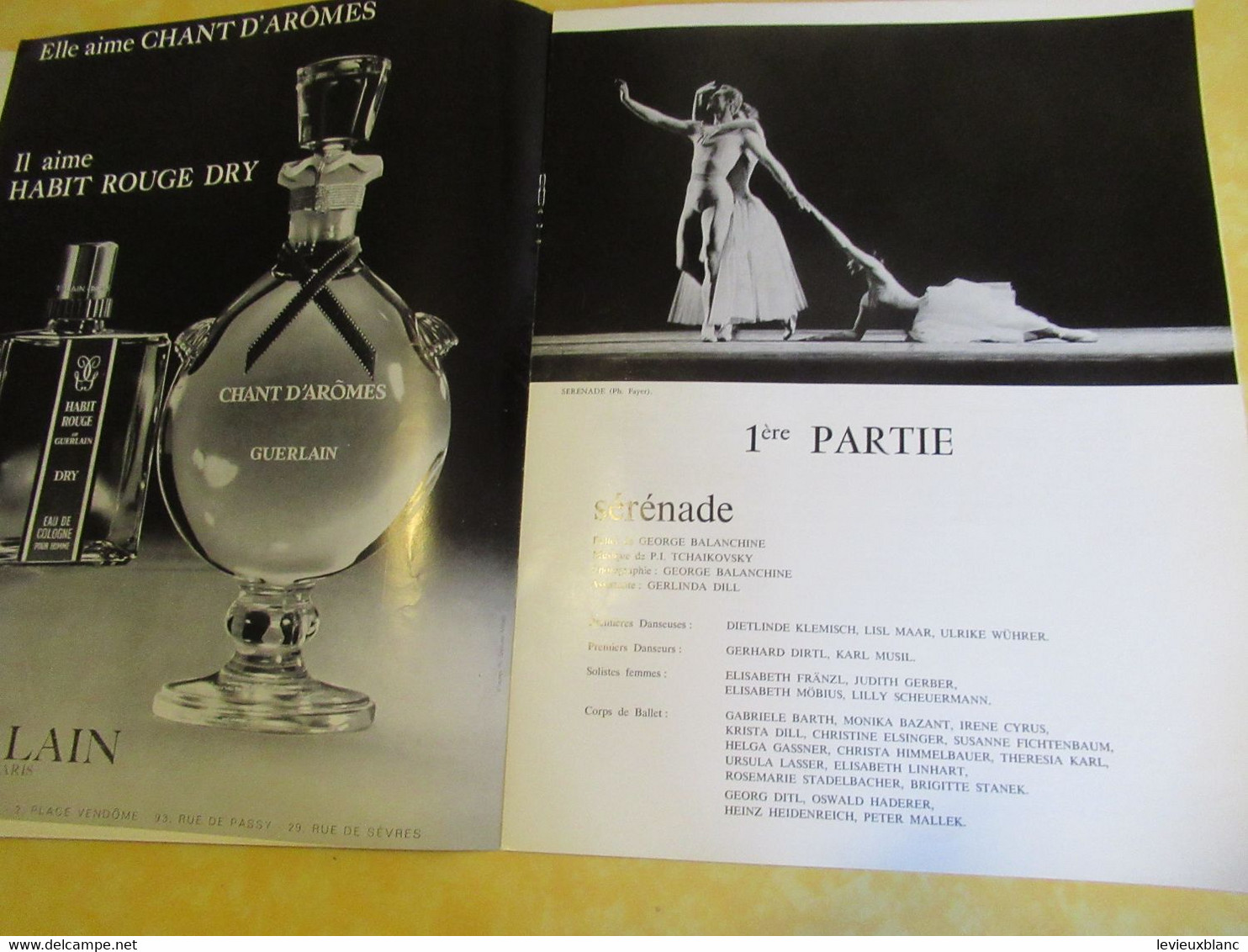 Programme ancien/Danse/ 6éme Festival International de danse de Paris/Théâtre des Champs Elysées/VIENNE/1968     PROG355