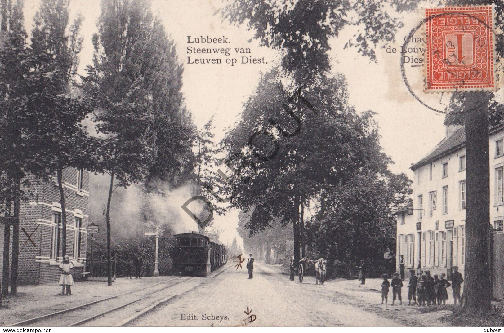 Postkaart/Carte Postale - Lubbeek - Steenweg Van Leuven Op Diest - Tram (C3675) - Lubbeek